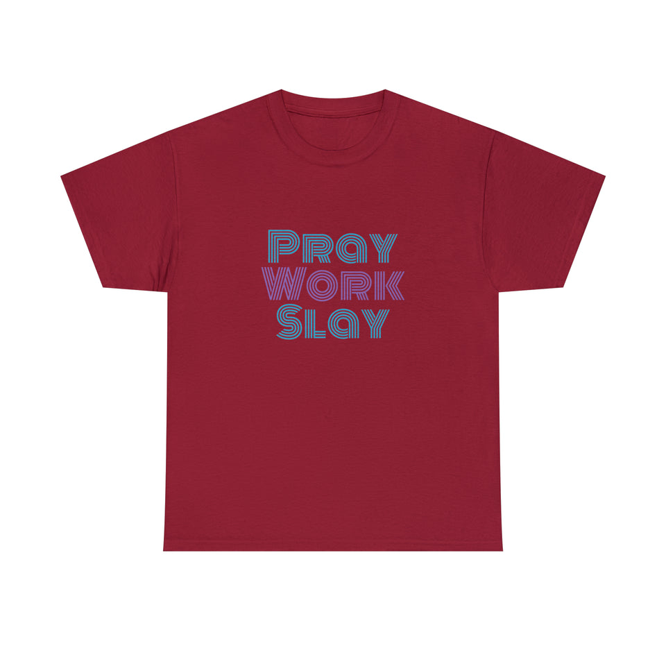 Pray Work Slay Unisex Heavy Cotton Tee