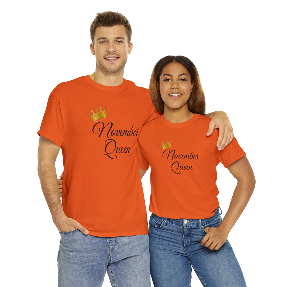 November Queen Unisex Heavy Cotton Tee
