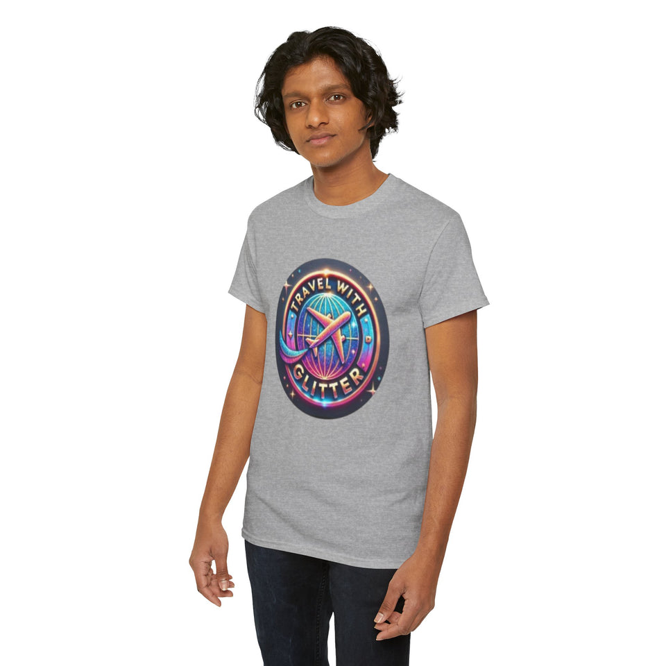 Travel With Glitter Unisex Heavy Cotton Tee