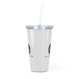 Black Realtors Matter Plastic Tumbler with Straw