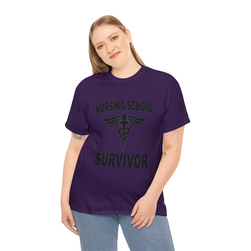 Nursing School Survivor Cotton Tee