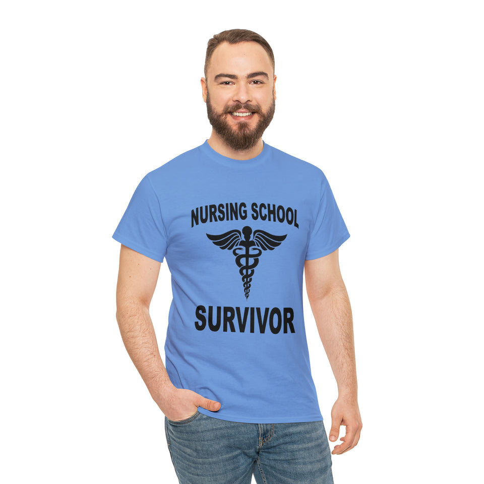 Nursing School Survivor Cotton Tee
