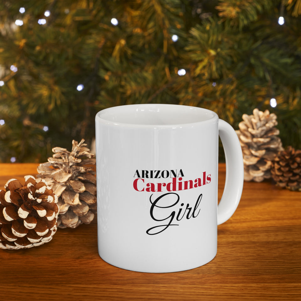 Arizona Cardinals Girl Ceramic Mug 11oz