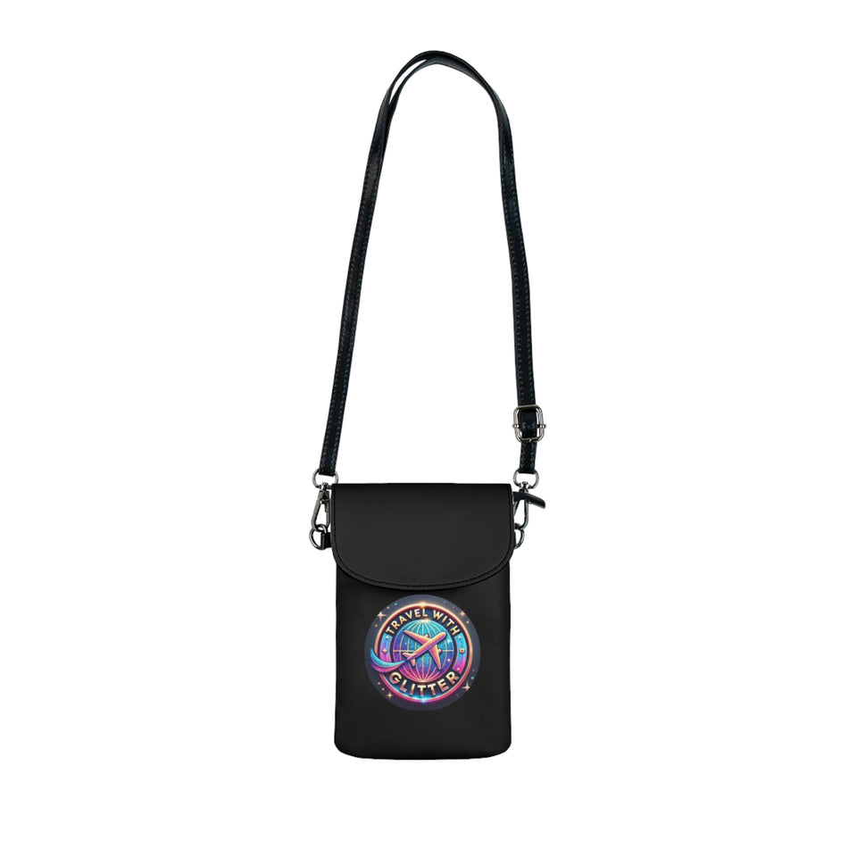 Travel With Glitter Small Cell Phone Wallet