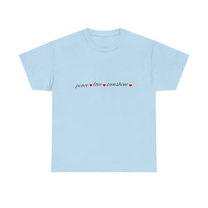 Peace Love Sunshine Unisex Heavy Cotton Tee