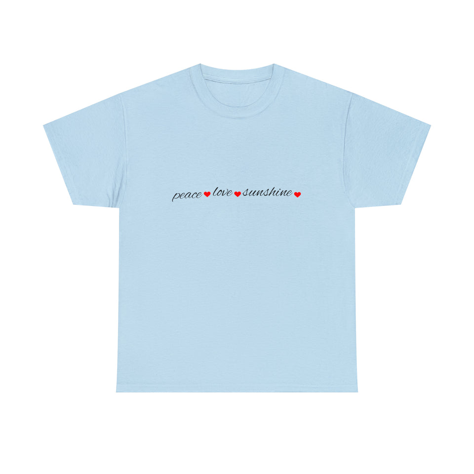 Peace Love Sunshine Unisex Heavy Cotton Tee