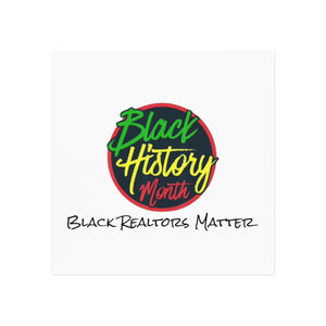 Black Realtors Matter Square Magnet