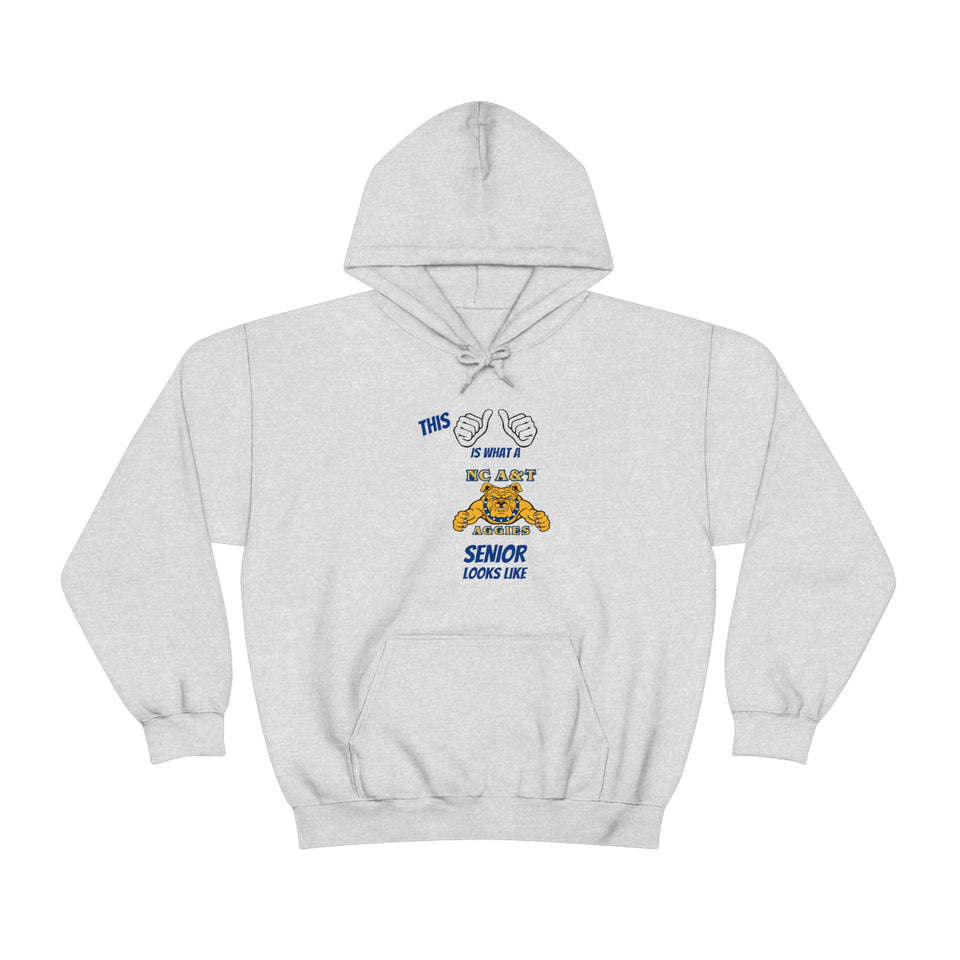 This Is What A NC A&T Senior Looks Like Unisex Heavy Blend™ Hooded Sweatshirt