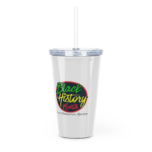 Black Therapists Matter Plastic Tumbler with Straw