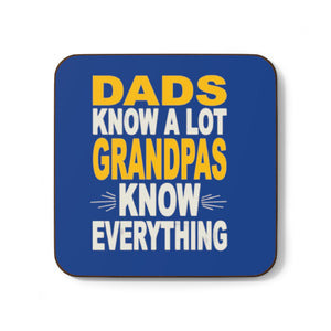 Grandpas Know Everything Hardboard Back Coaster