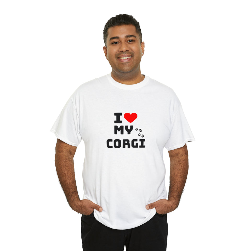 I Love My Corgi Unisex Heavy Cotton Tee