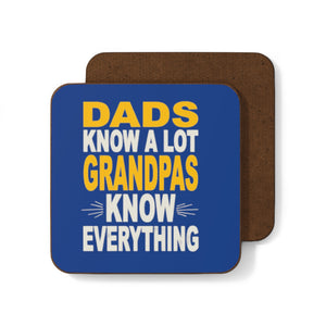 Grandpas Know Everything Hardboard Back Coaster