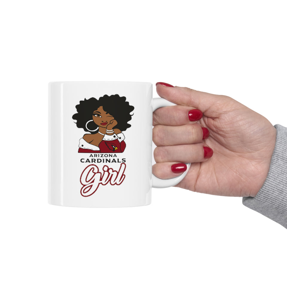 Arizona Cardinals Girl Ceramic Mug 11oz