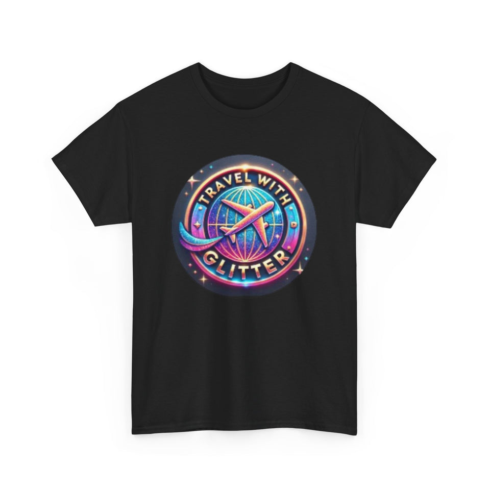 Travel With Glitter Unisex Heavy Cotton Tee