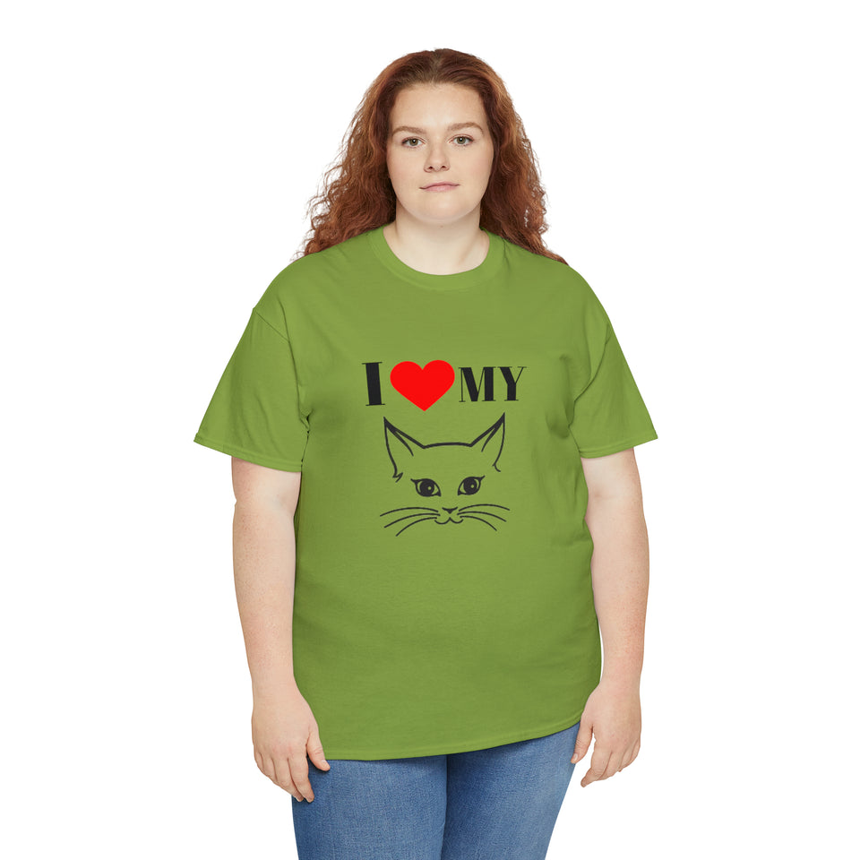 I Love My Cat Unisex Heavy Cotton Tee