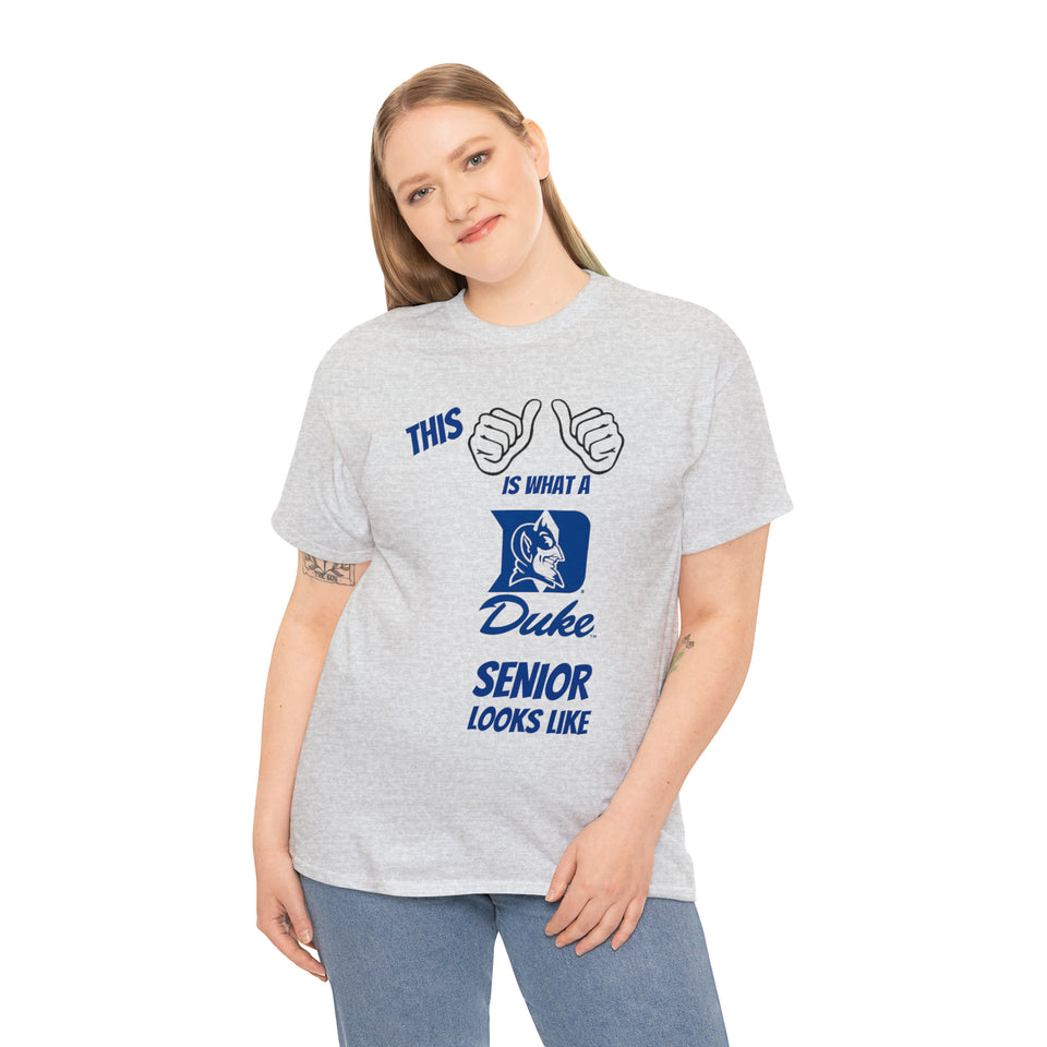 This Is What A Duke Senior Looks Like Unisex Heavy Cotton Tee