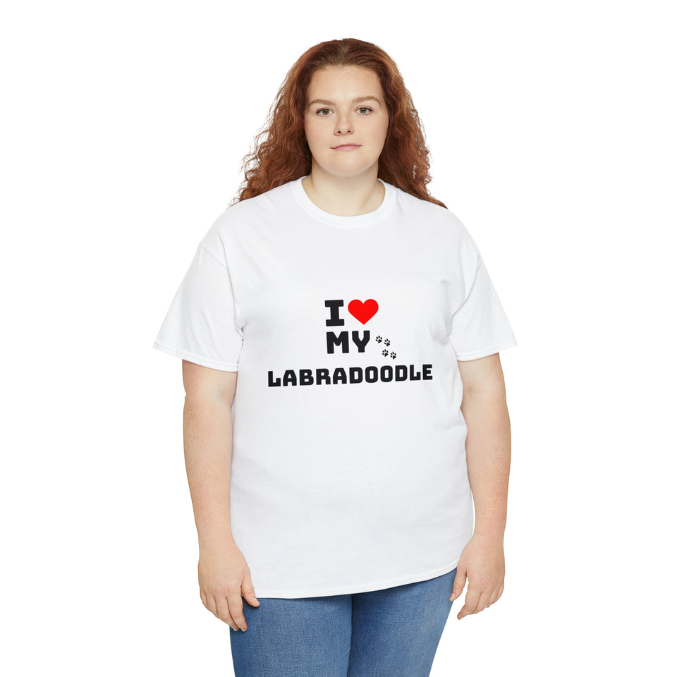 I Love My Labradoodle Unisex Heavy Cotton Tee