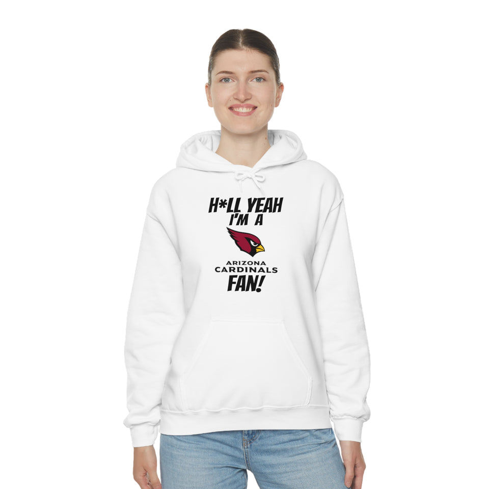 H*ll Yeah I'm A Arizona Cardinals Fan Unisex Heavy Blend™ Hooded Sweatshirt
