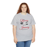 This Queen was Born In January Unisex Heavy Cotton Tee