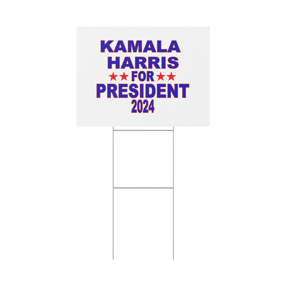 Kamala Harris for President Plastic Yard Sign