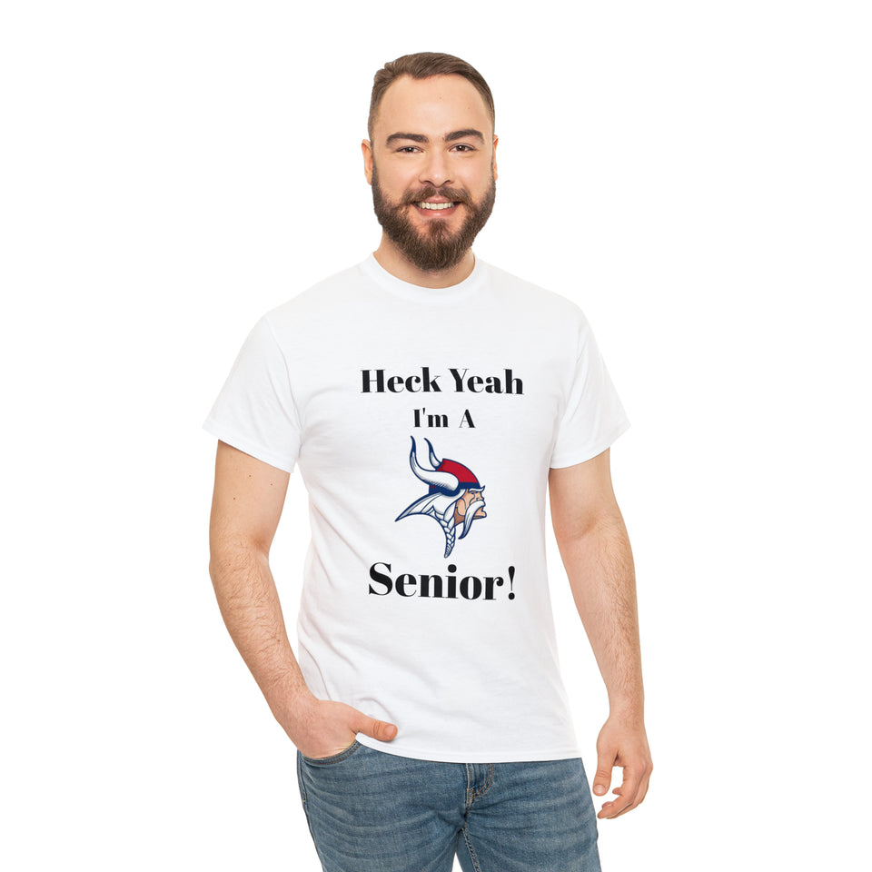 Heck Yeah I'm A North Meck High School Senior Class Of 2024 Unisex Heavy Cotton Tee