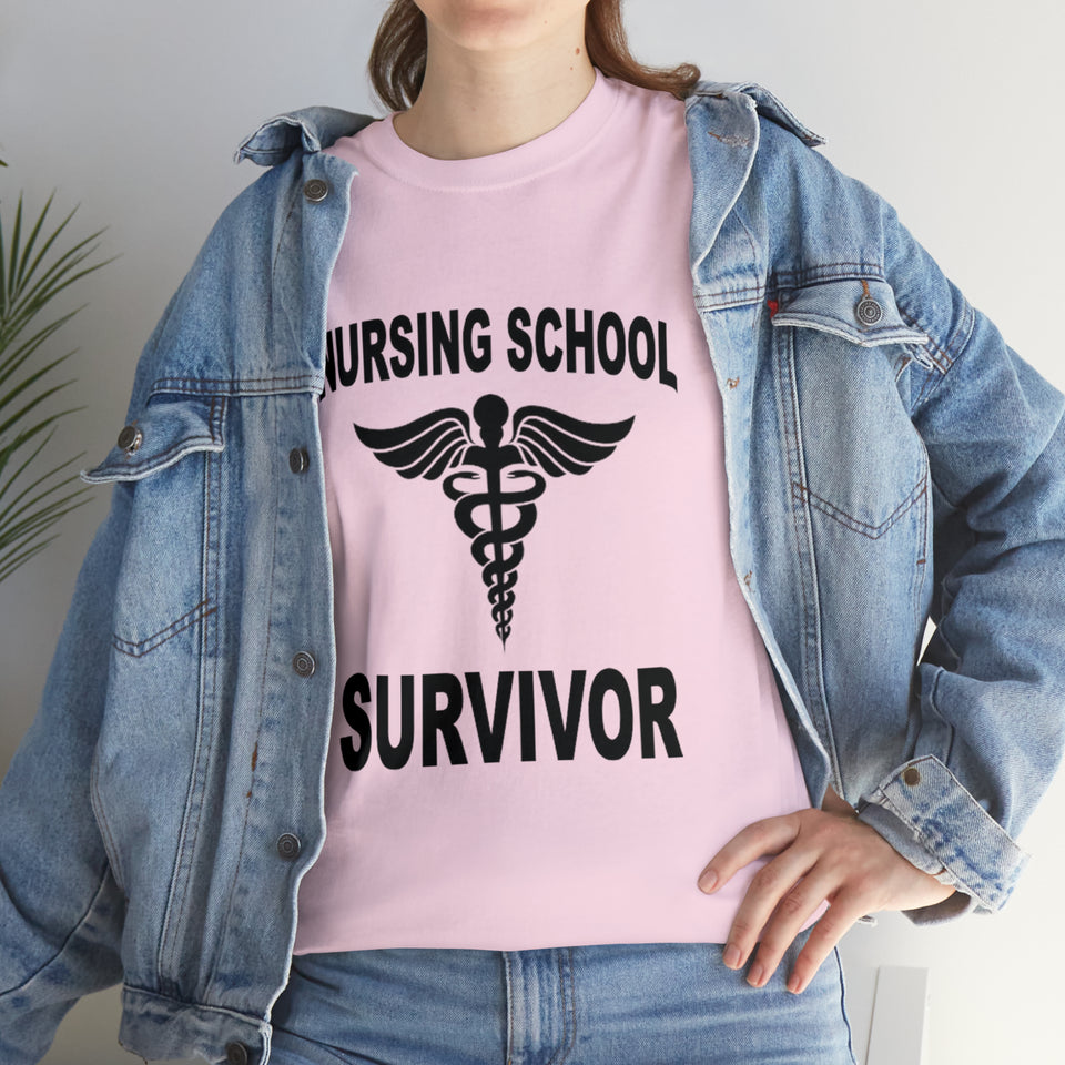 Nursing School Survivor Cotton Tee