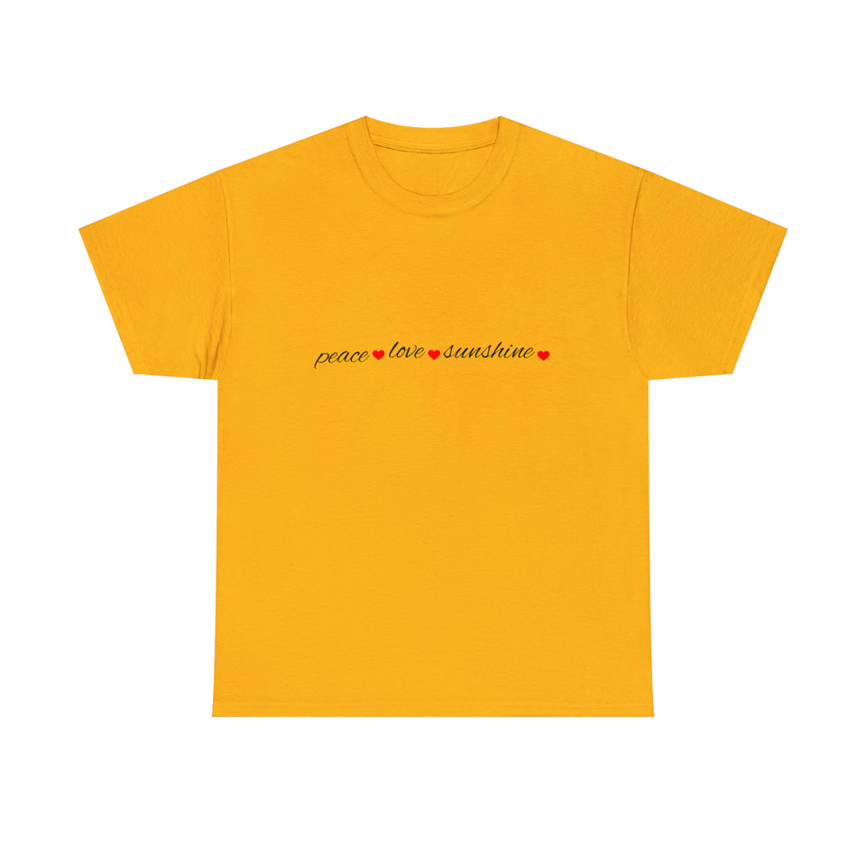 Peace Love Sunshine Unisex Heavy Cotton Tee