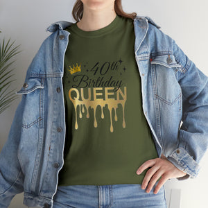 40th Birthday Queen Unisex Heavy Cotton Tee