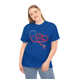 Stethoscope Heart Nurse Cotton Tee