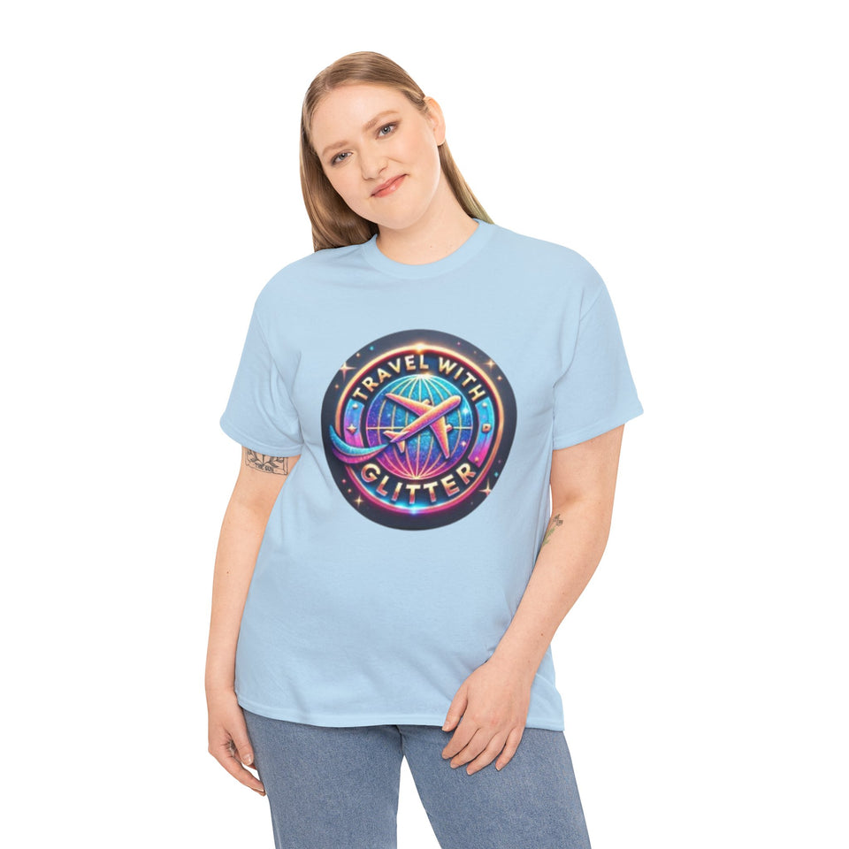 Travel With Glitter Unisex Heavy Cotton Tee