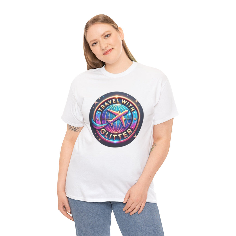 Travel With Glitter Unisex Heavy Cotton Tee