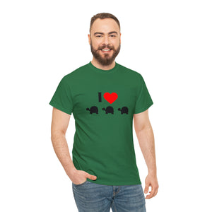 I Love Turtles Unisex Heavy Cotton Tee