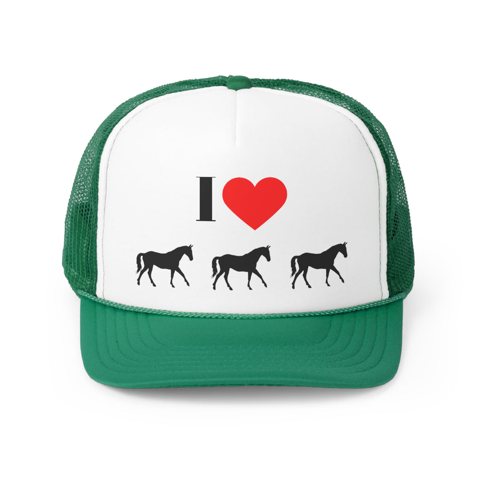 I Love Horses Trucker Caps