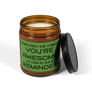 You're Awesome Scented Soy Candle (Multi-Size, Amber Jar)