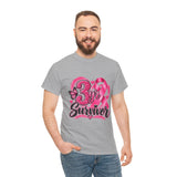 3 Yr Survivor Breast Cancer Awareness Unisex Heavy Cotton Tee