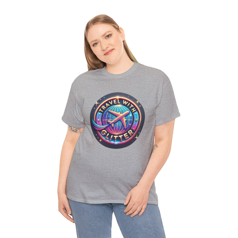 Travel With Glitter Unisex Heavy Cotton Tee