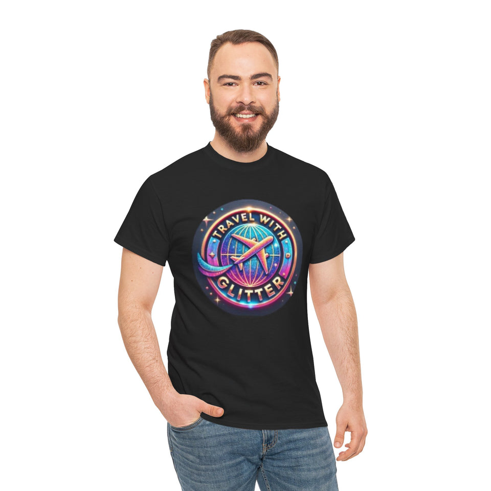 Travel With Glitter Unisex Heavy Cotton Tee