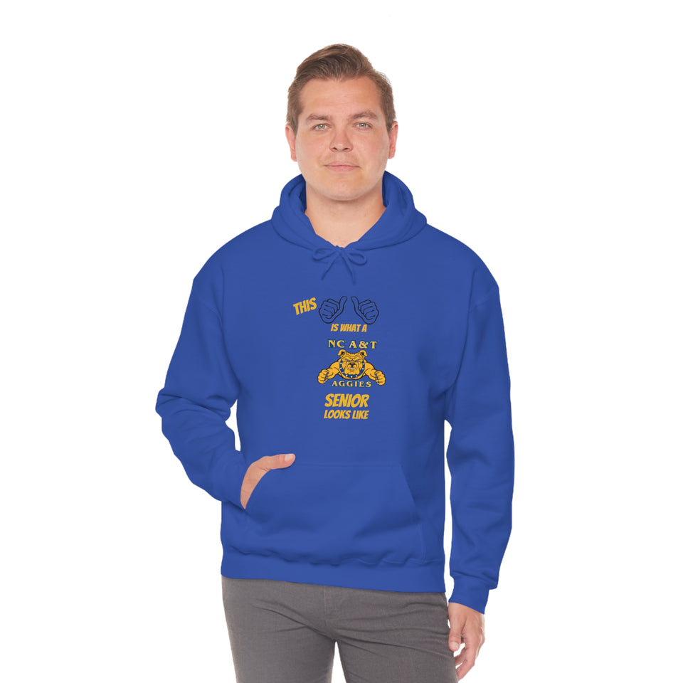 This Is What A NC A&T Senior Looks Like Unisex Heavy Blend™ Hooded Sweatshirt