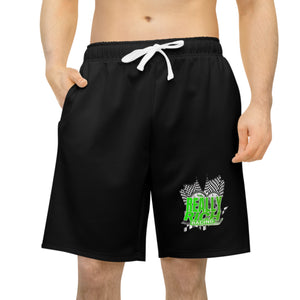 Really Rich Racing (Green) Athletic Long Shorts (AOP)