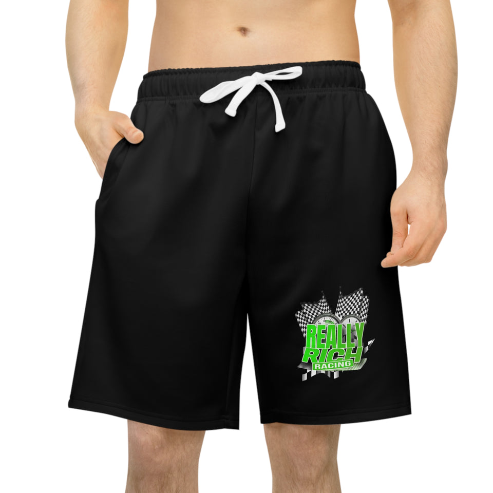 Really Rich Racing (Green) Athletic Long Shorts (AOP)