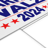 Harris Walz 2024 Plastic Yard Sign