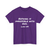 Luke 1:37 Unisex Heavy Cotton Tee