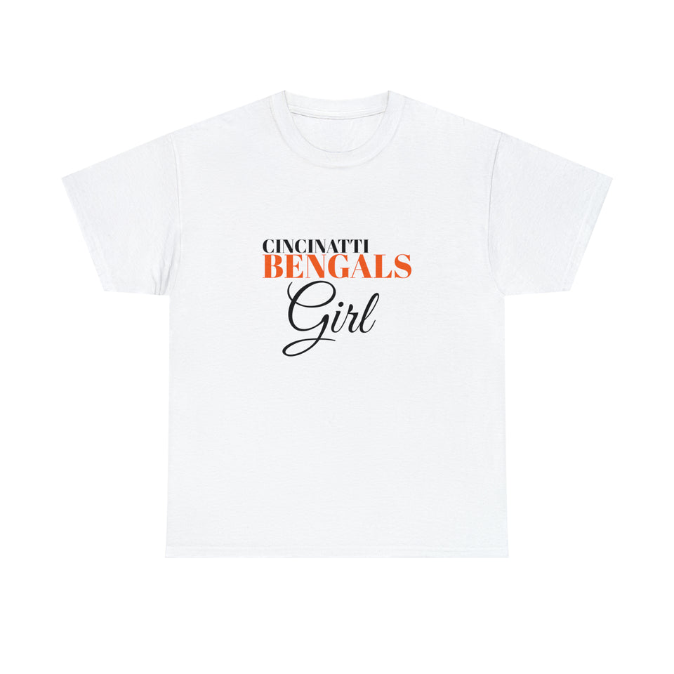 Cincinatti Bengals Girl Unisex Heavy Cotton Tee