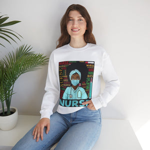 Black Nurse Crewneck Sweatshirt
