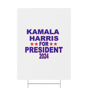 Kamala Harris for President Plastic Yard Sign