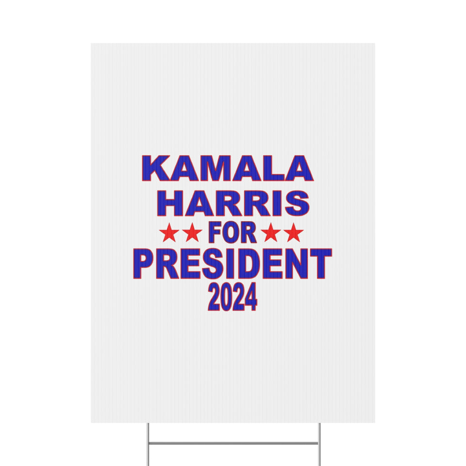 Kamala Harris for President Plastic Yard Sign