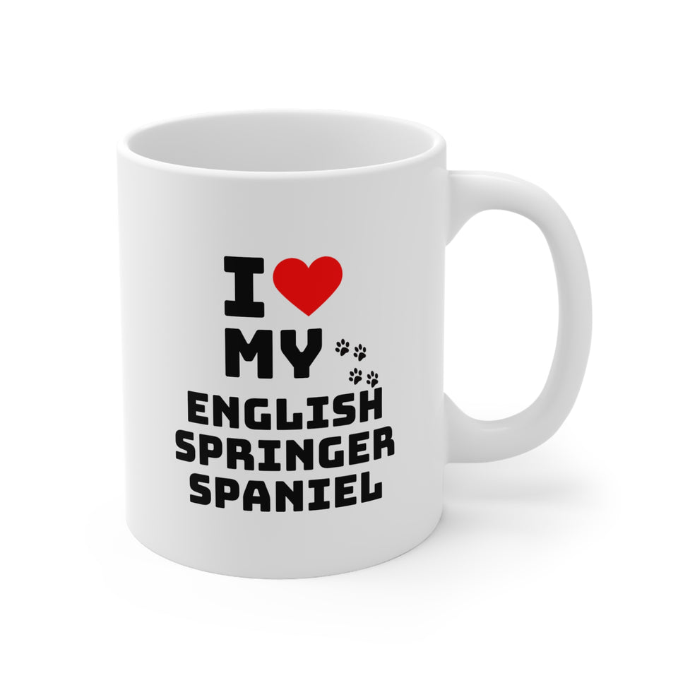 I Love My English Springer Spaniel Ceramic Mug 11oz