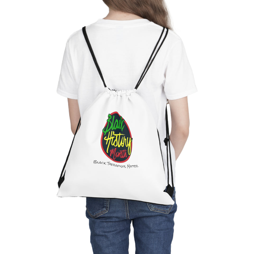 Black Therapists Matter Outdoor Drawstring Bag