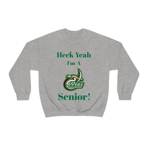 Heck Yeah I'm A UNCC Senior Unisex Heavy Blend™ Crewneck Sweatshirt