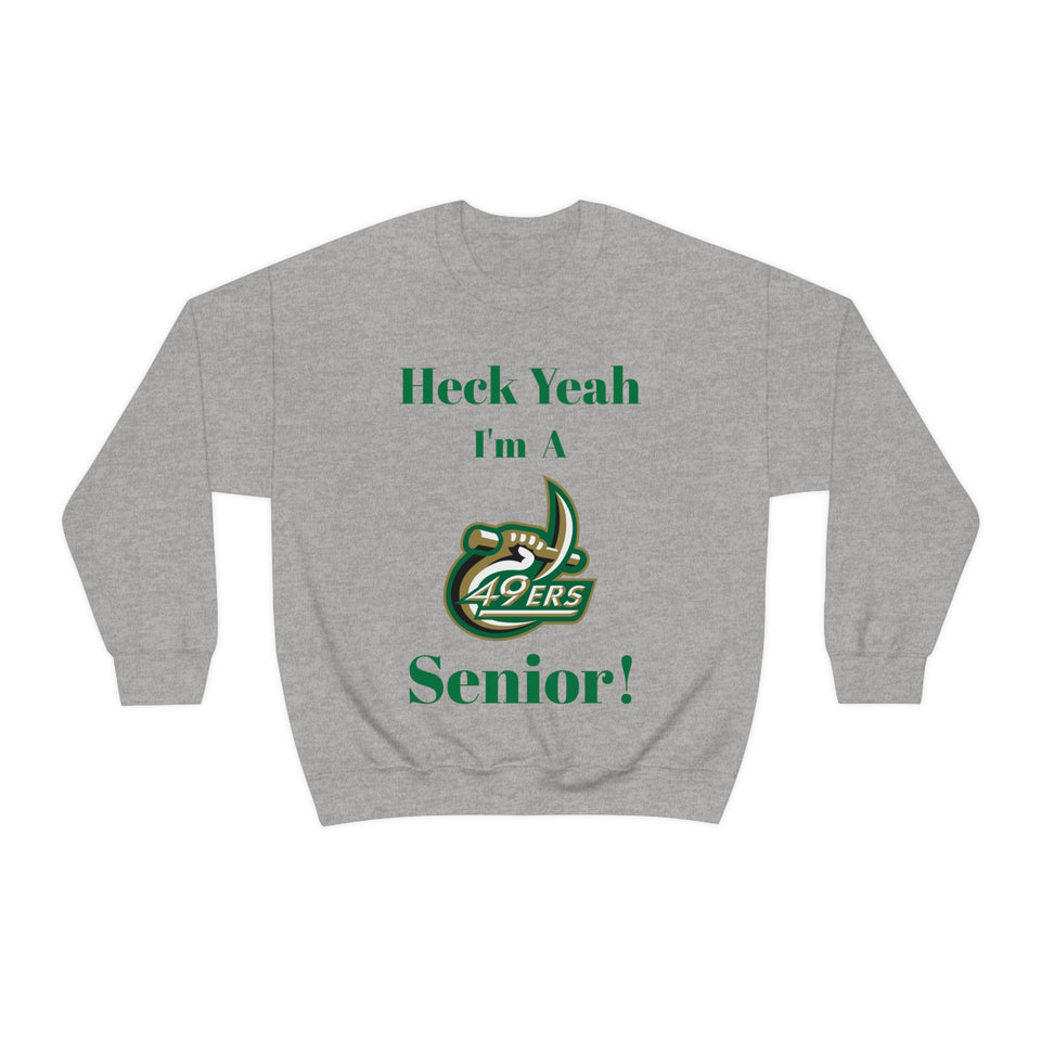 Heck Yeah I'm A UNCC Senior Unisex Heavy Blend™ Crewneck Sweatshirt